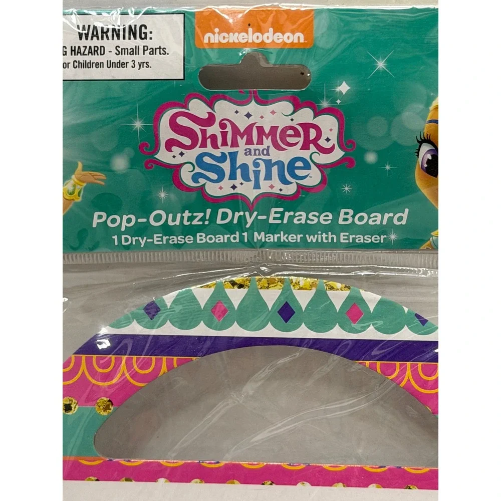 Nickelodeon Shimmer and Shine Pop-Outz Dry-Erase Board Genie Paradise Set New